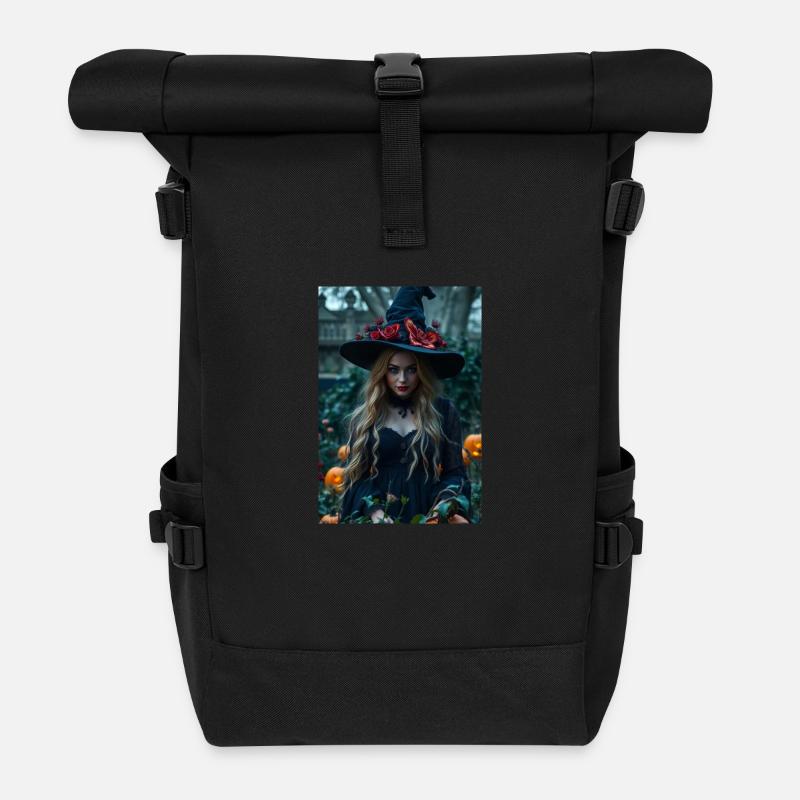 HALLOWEEN GARDEN - Roll Top Backpack - black