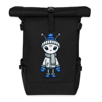 alien comic - Rolltop Rucksack - Schwarz - Vorne