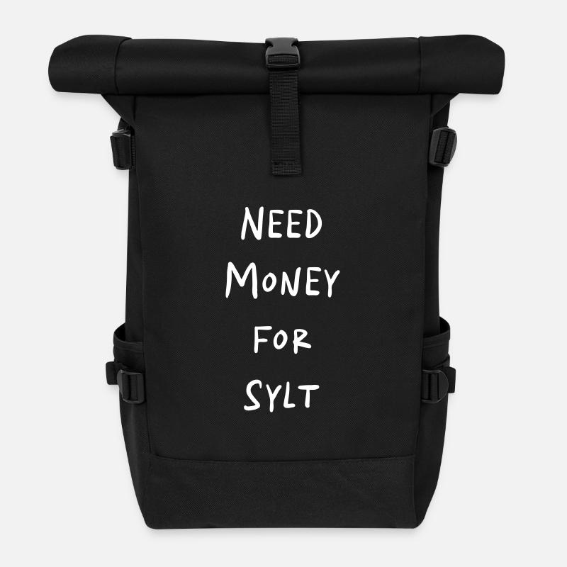 BESOIN D’ARGENT POUR SYLT - Sac à dos roll top - noir