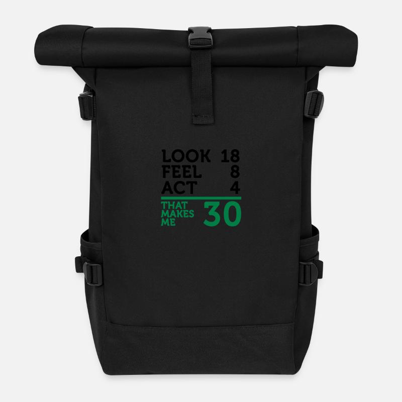 Ich bin 30 Jahre alt, aber.... - Rolltop Rucksack - Schwarz