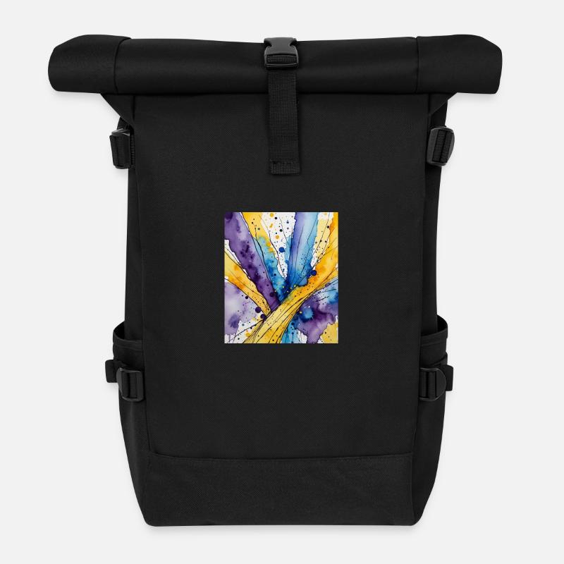 Arc-en-ciel 🌈 - Sac à dos roll top - noir