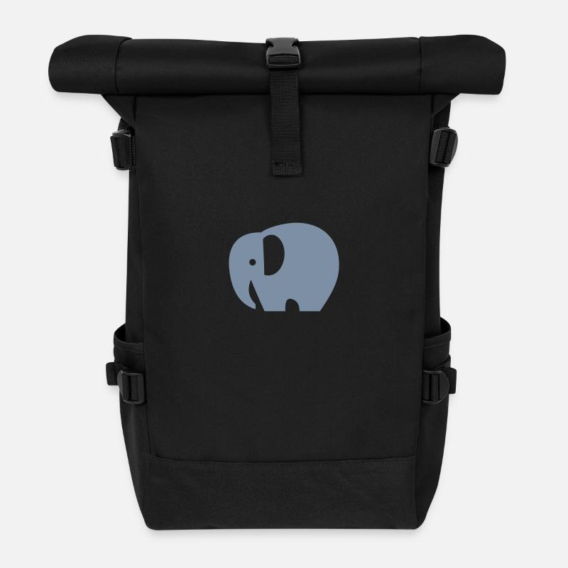 Elefant - Rolltop Rucksack - Schwarz