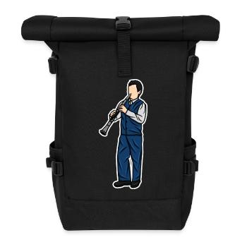 Little clarinetist - Roll Top Backpack - black - Front