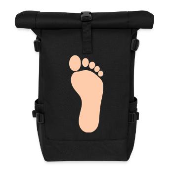 Fuß Füße Fußpflege Podologe Podologie  - Rolltop Rucksack - Schwarz - Vorne