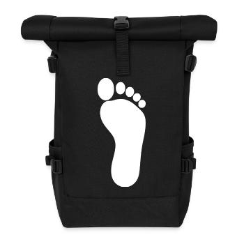 Fuß weiß Füße Fußpflege Podologe Podologie  - Rolltop Rucksack - Schwarz - Vorne