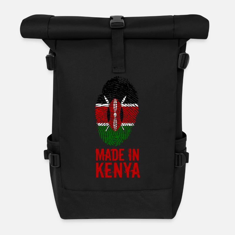 Made In Kenya / Kenya - Roll Top Backpack - black