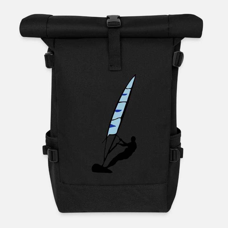 Planche à voile - Sac à dos roll top - noir