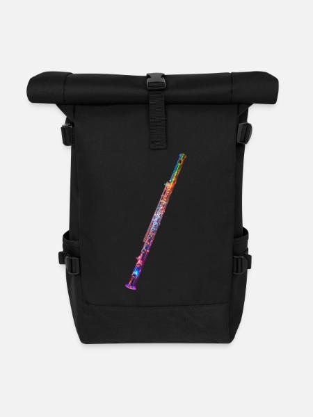 Querflöte - Rolltop Rucksack - Schwarz