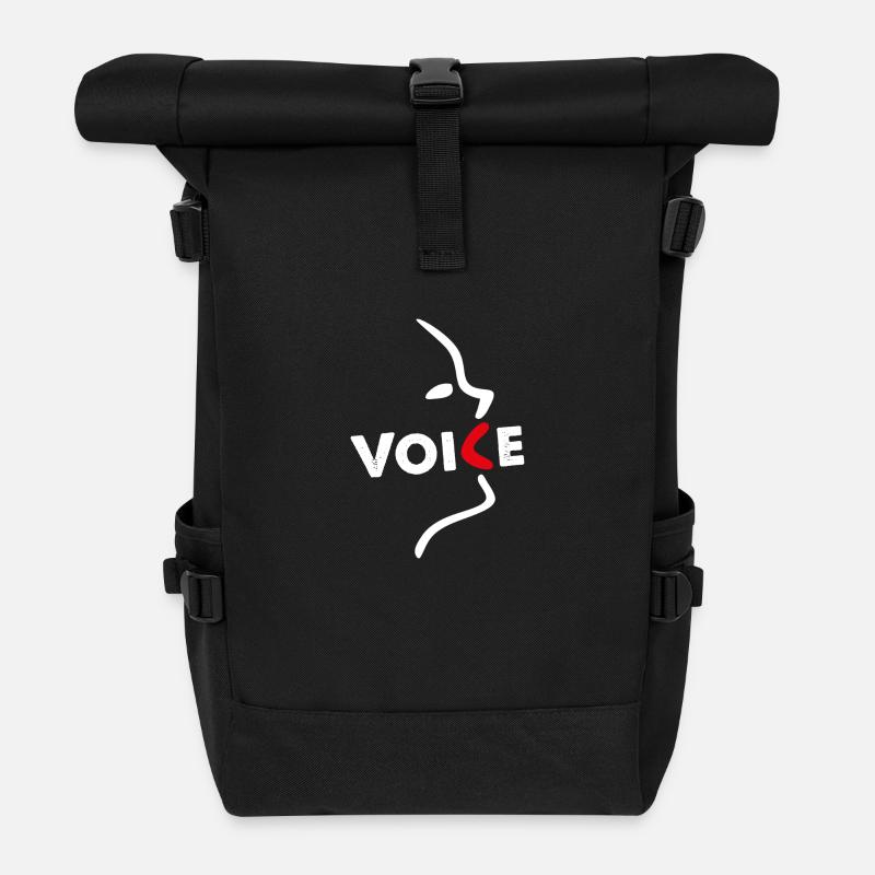 Voice - auf dunkel - Rolltop Rucksack - Schwarz