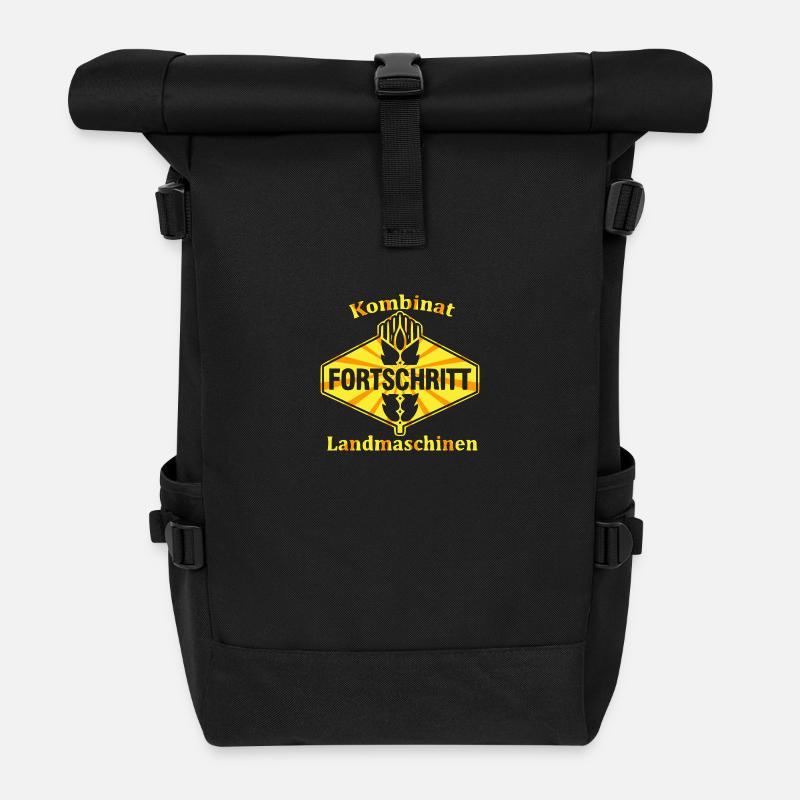 Ostalgie Fortschritt LPG Traktoren DDR - Rolltop Rucksack - Schwarz