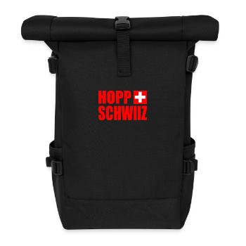 hopp schwiiz - Roll Top Backpack - black - Front