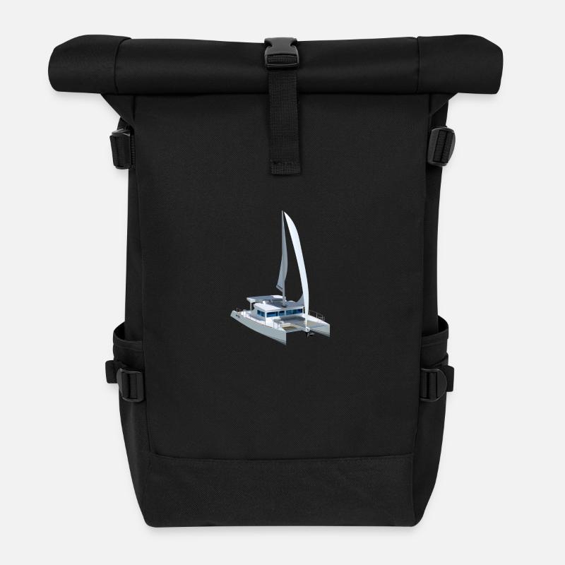 3D Katamaran - Rolltop Rucksack - Schwarz