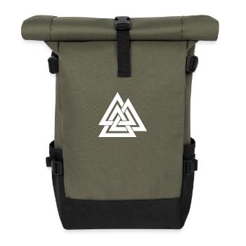 WALKNUT - Roll Top Backpack - olive/black - Front