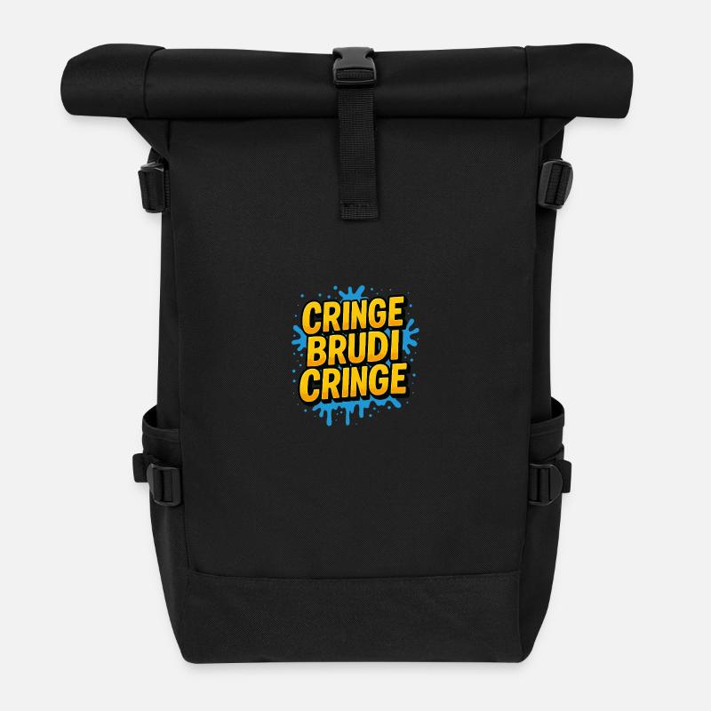 Brudi Jugendsprache - Rolltop Rucksack - Schwarz