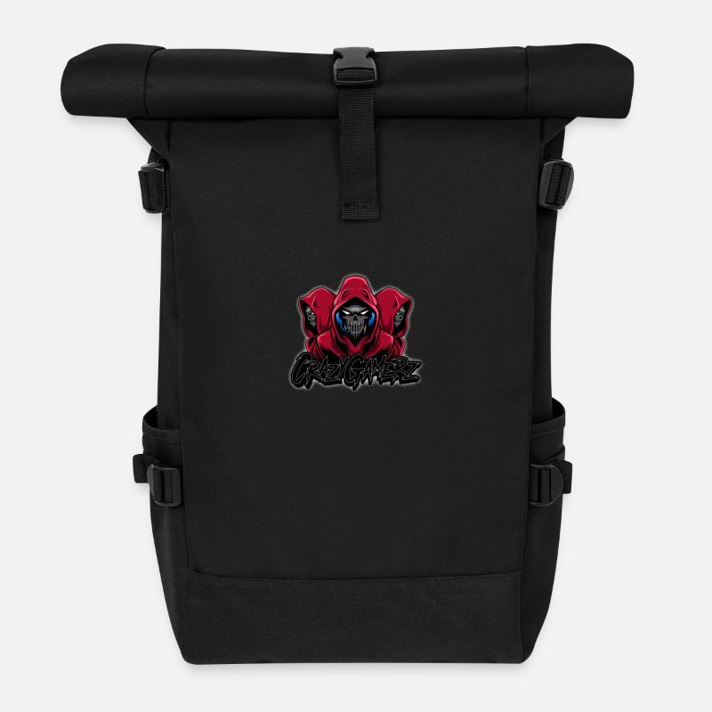 Crazygamerz - Roll Top Backpack - black