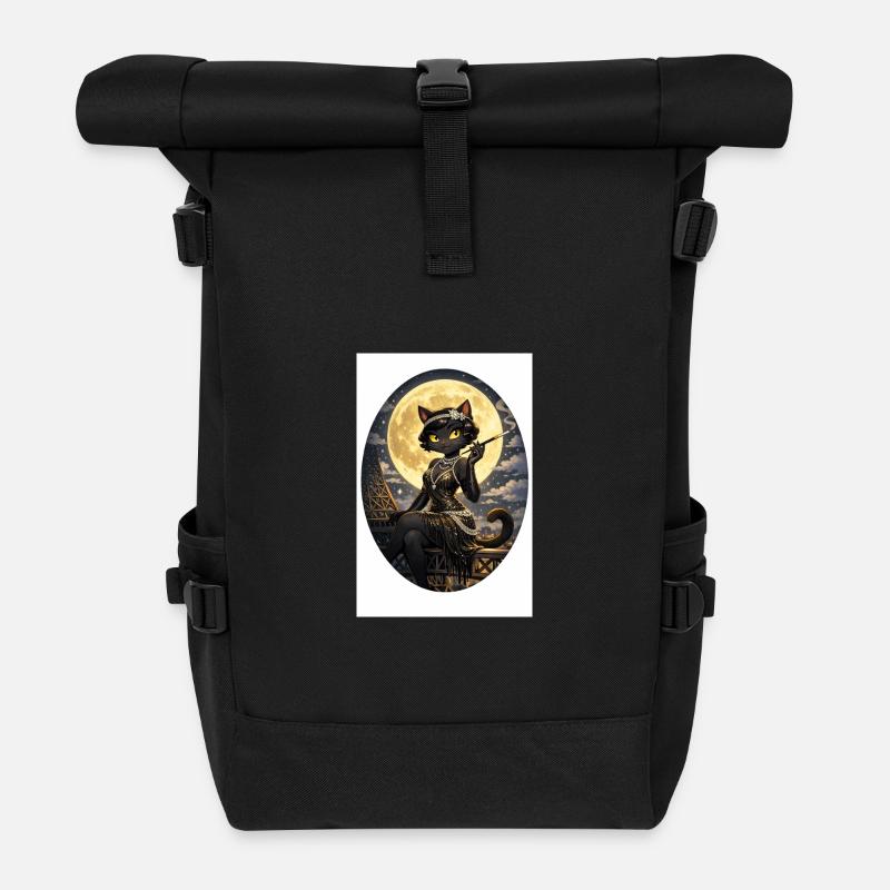 Queen_Kira - Rolltop Rucksack - Schwarz