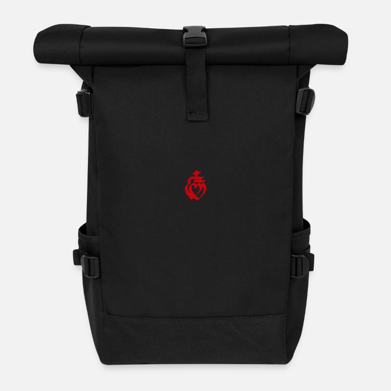 logo vendée - Sac à dos roll top - noir