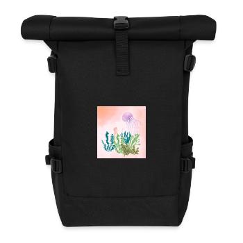 Pastel Sea Underwater Forest - Roll Top Backpack - black - Front