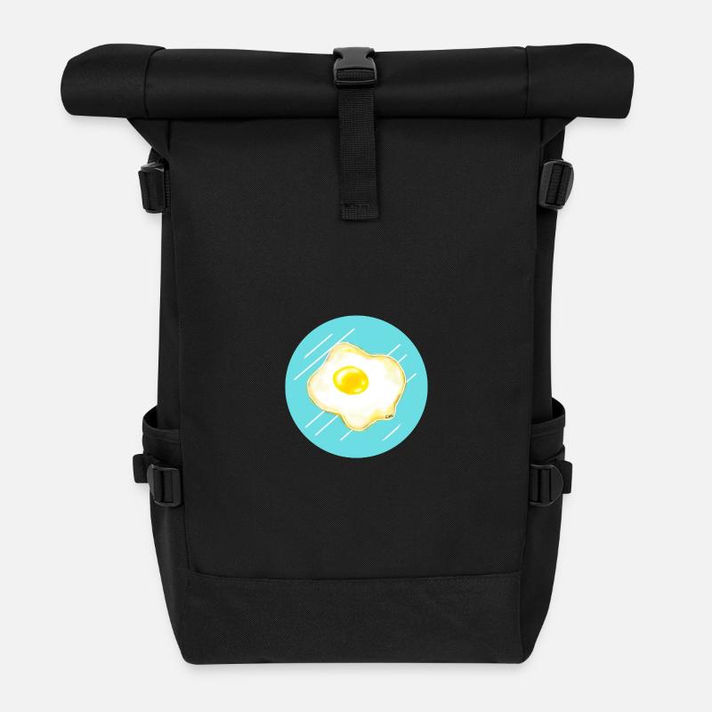 Spiegelei - Rolltop Rucksack - Schwarz