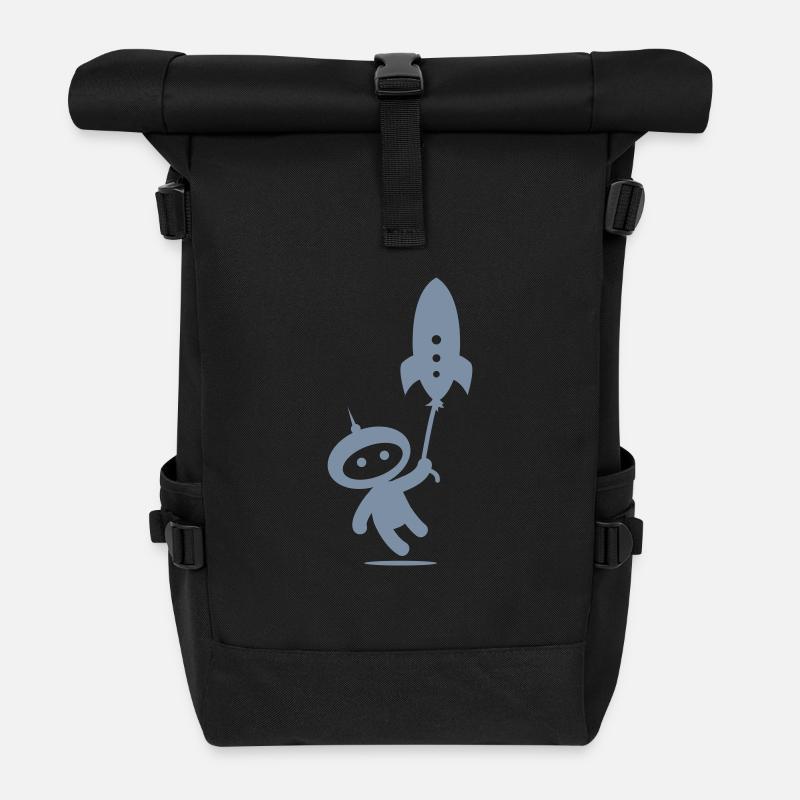 Cosmonaute - Sac à dos roll top - noir