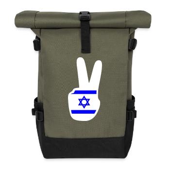 Israel - Sac à dos roll top - olive/noir - Devant