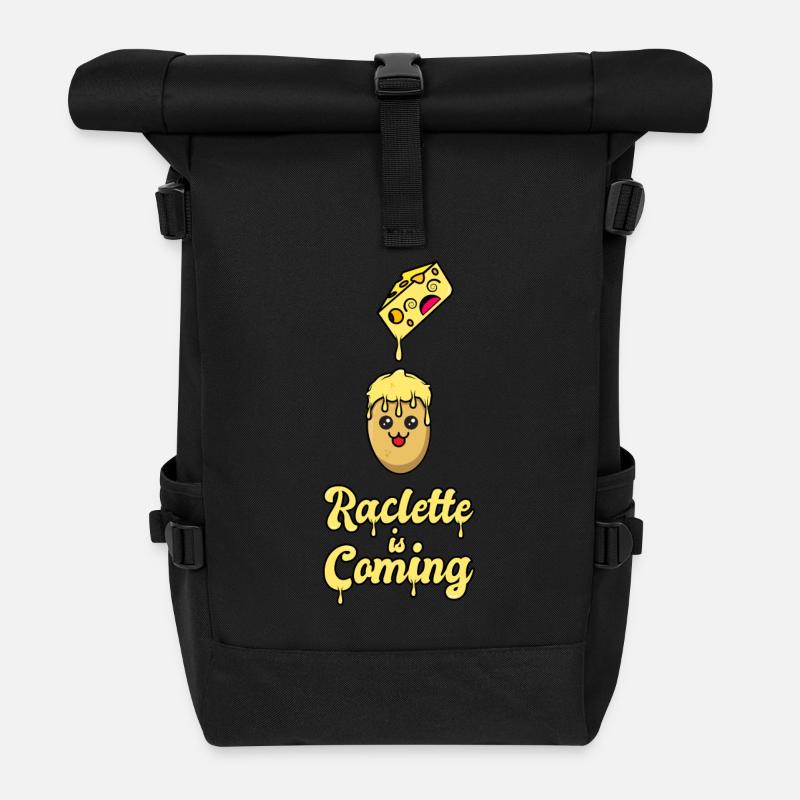 Raclette Is Coming - Rolltop Rucksack - Schwarz