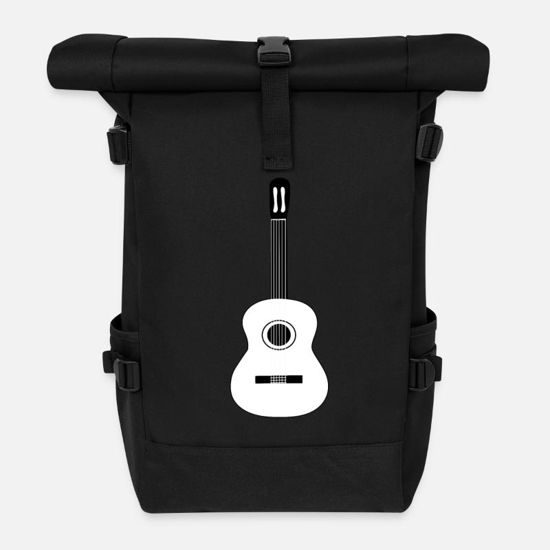 Guitar - Roll Top Backpack - black