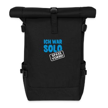 I was solo - fun is over - Roll Top Backpack - black - Front