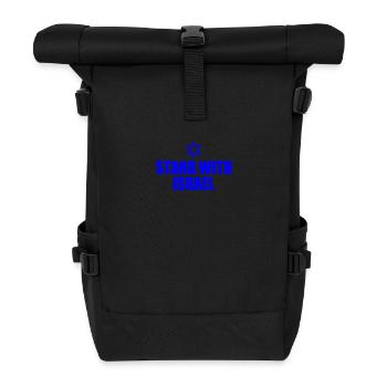 We stand with israel - Rolltop Rucksack - Schwarz - Vorne