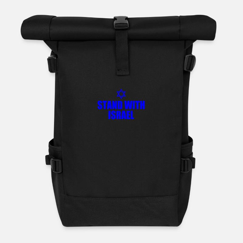 We stand with israel - Rolltop Rucksack - Schwarz
