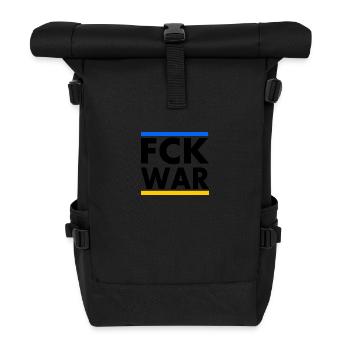 Fck war - Sac à dos roll top - noir - Devant