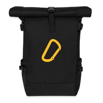 karabiner - carabiner - Roll Top Backpack - black - Front