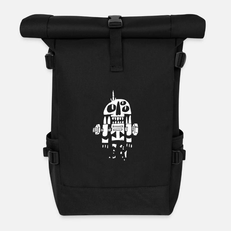 skelett - Rolltop Rucksack - Schwarz