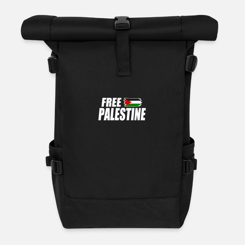 Free palestine - Rolltop Rucksack - Schwarz
