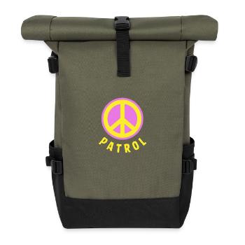 Peace Patrol - Roll Top Backpack - olive/black - Front