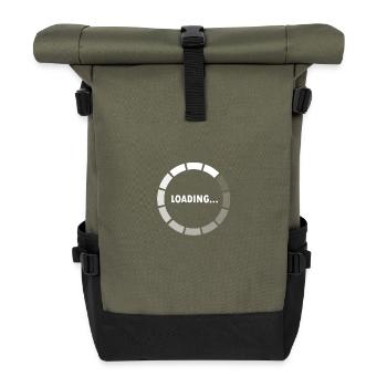 Ajax Loader - loading - waiting - Roll Top Backpack - olive/black - Front
