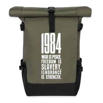 1984 (dark) - Roll Top Backpack - olive/black - Front