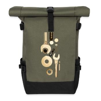 Werkzeug - Rolltop Rucksack - Olive/Schwarz - Vorne