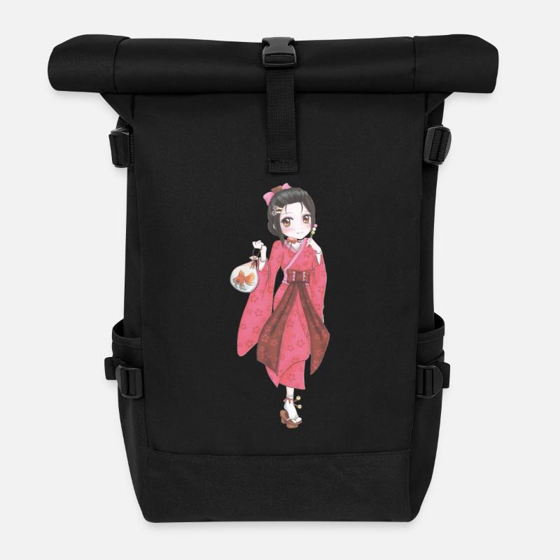 Manga - Roll Top Backpack - black