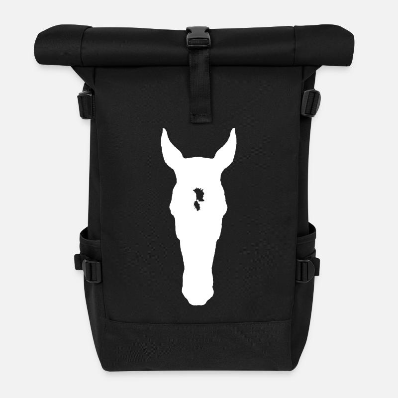 Pferd - Rolltop Rucksack - Schwarz