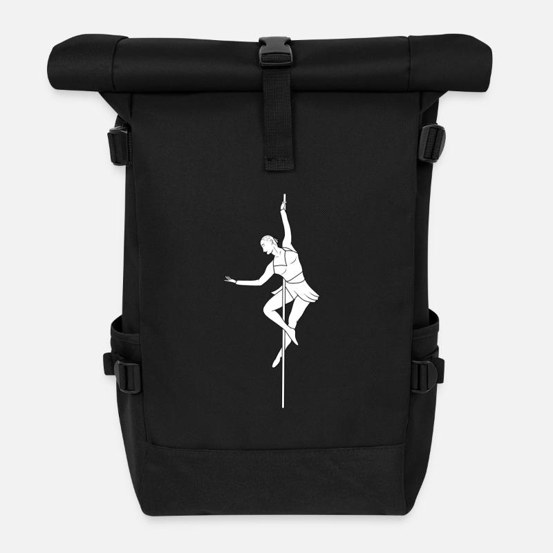 Pole Dance Figur - Ballerina - Rolltop Rucksack - Schwarz