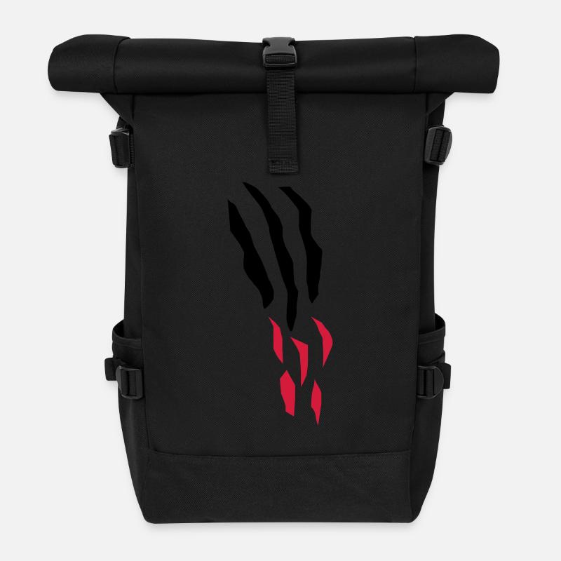scratch_bloody - Rolltop Rucksack - Schwarz