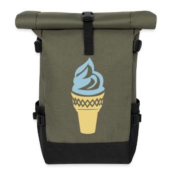 cornet de glace - Sac à dos roll top - olive/noir - Devant