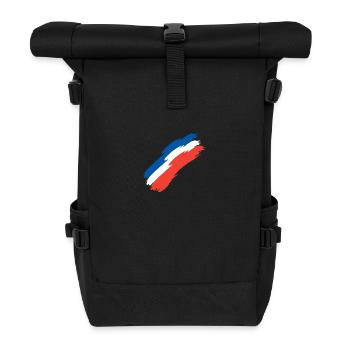 Drapeau drapeau de la France - Sac à dos roll top - noir - Devant