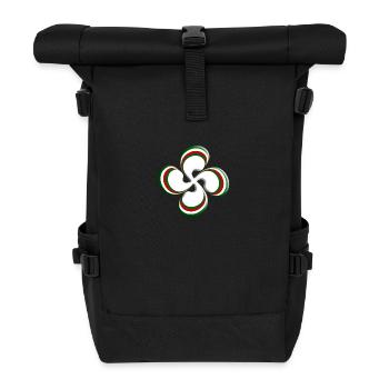 Croix Basque Lauburu - Sac à dos roll top - noir - Devant