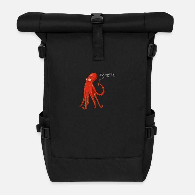 Pieuvre crie (b) - Sac à dos roll top - noir