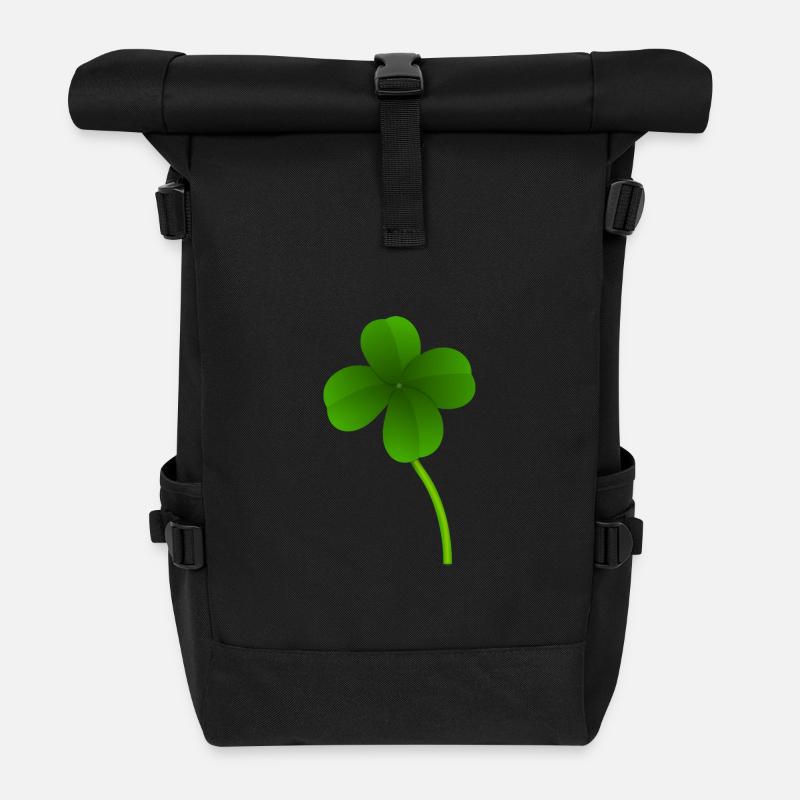 cloverleaf - Roll Top Backpack - black