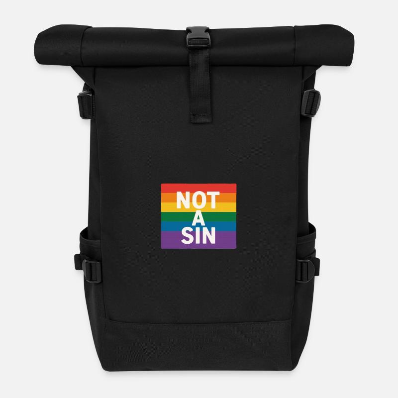 Not A Sin - Rolltop Rucksack - Schwarz