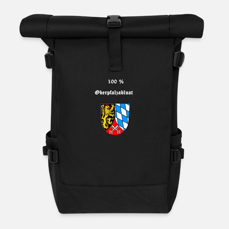 oberplaz wappen T Shirt 100% - Rolltop Rucksack - Schwarz