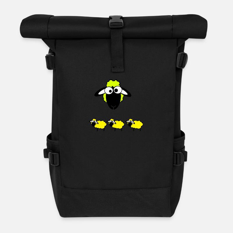 sheep color - Rolltop Rucksack - Schwarz